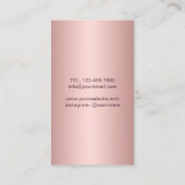 ヨガインストラクターモダンバラ金ゴールドロータス三角形 名刺 (裏面)