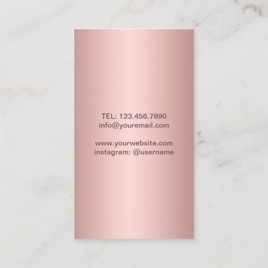 ヨガインストラクターモダンバラ金ゴールドロータス三角形 名刺 (裏面)