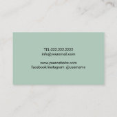 ヨガインストラクターモダンミント金ゴールドアゲテマンダラ 名刺 (裏面)