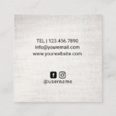 ヨガインストラクターモダン金ゴールドサークルリエレガントネン スクエア名刺 (裏面)