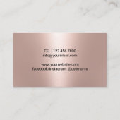 ヨガインストラクターライフコーチツリーロゴバラ金ゴールド 名刺 (裏面)