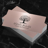 ヨガインストラクターライフコーチツリーロゴバラ金ゴールド 名刺