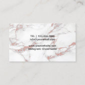 ヨガインストラクターライフコーチバラ金ゴールドツリーマーブル 名刺 (裏面)