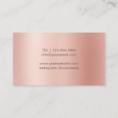 ヨガインストラクターライフコーチヴィンテージツリーバラ金ゴールド 名刺 (裏面)