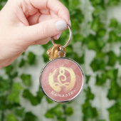 ヨガインストラクターライフコーチ瞑想ポーズゼンOM キーホルダー (手)