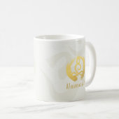 ヨガインストラクターライフコーチ瞑想ポーズゼンOM コーヒーマグカップ (正面右)