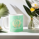 ヨガインストラクターライフコーチ瞑想ポーズゼンOM コーヒーマグカップ