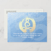 ヨガインストラクターライフコーチ瞑想ポーズゼンOM ポストカード (正面/裏面)