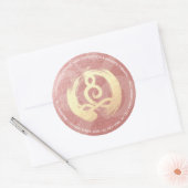 ヨガインストラクターライフコーチ瞑想ポーズゼンOM ラウンドシール (封筒)