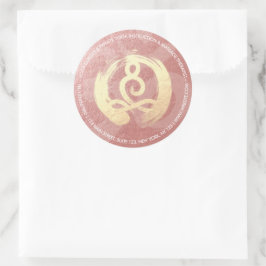 ヨガインストラクターライフコーチ瞑想ポーズゼンOM ラウンドシール