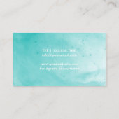 ヨガインストラクターライフコーチ金ゴールドツリーウォーターカラー 名刺 (裏面)