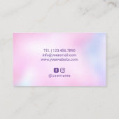 ヨガインストラクターライフツリーウォーターカラーピンクグラデーション 名刺 (裏面)