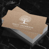 ヨガインストラクターライフツリーク素朴ラフト 名刺