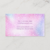 ヨガインストラクターライフツリーパステモダンルグリッター 名刺 (裏面)