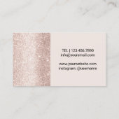 ヨガインストラクターライフツリーモダン赤面バラ金ゴールド 名刺 (裏面)