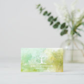 ヨガインストラクターライフツリー春水彩 名刺 (スタンド正面)