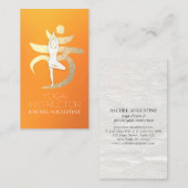 ヨガインストラクタールートチャクラシンボル瞑想ポーズ 名刺 (正面/裏面)