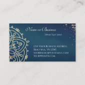 ヨガインストラクターレッド、金ゴールド、ブルーマンダラ 名刺 (裏面)