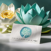 ヨガインストラクターロイヤリティパンチシックな水色ツリー ロイヤリティカード