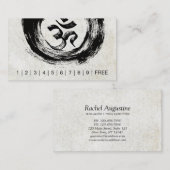 ヨガインストラクターロイヤリティパンチブラシOM ZENシンボル ロイヤリティカード (正面/裏面)