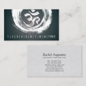 ヨガインストラクターロイヤリティパンチブラシOM ZENシンボル ロイヤリティカード (正面/裏面)