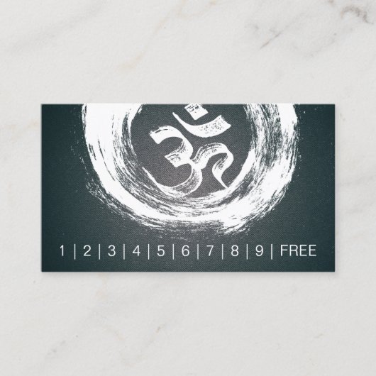 ヨガインストラクターロイヤリティパンチブラシOM ZENシンボル ロイヤリティカード (正面)