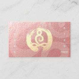 ヨガインストラクターロイヤリティパンチ瞑想ポーズゼン ロイヤリティカード