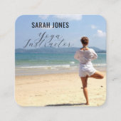 ヨガインストラクターロゴインフルエンサーSNS スクエア名刺 (正面)