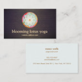 ヨガインストラクターロータスアンドオムシンボル 名刺 (正面/裏面)