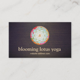 ヨガインストラクターロータスアンドオムシンボル 名刺