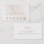 ヨガインストラクターロータスカスタマーロイヤリティ6パンチ ロイヤリティカード (正面/裏面)