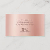 ヨガインストラクターロータスバラ金ゴールドパステルサロンスパ 名刺 (裏面)