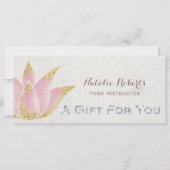 ヨガインストラクターロータスフラワースパギフト券 (正面)