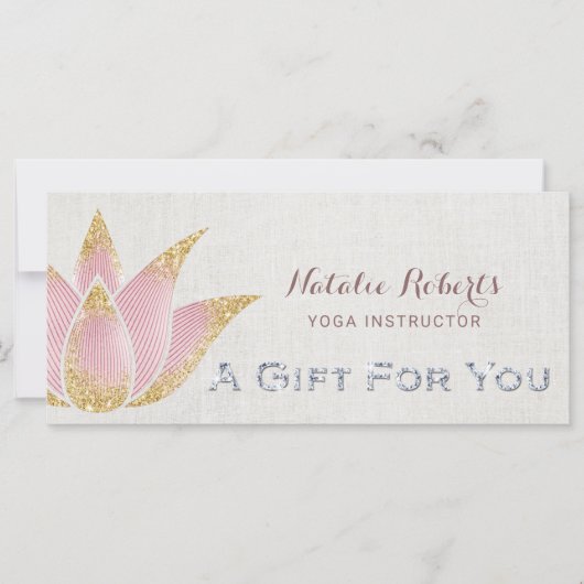 ヨガインストラクターロータスフラワースパギフト券 (正面)