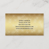 ヨガインストラクターロータスフラワーヘルシーライフ金ゴールド 名刺 (裏面)