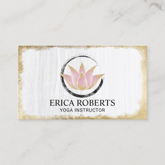 ヨガインストラクターロータスフラワー霊気ゼンサークル 名刺 (正面)