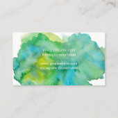 ヨガインストラクターロータスフローラロゴ水彩 名刺 (裏面)