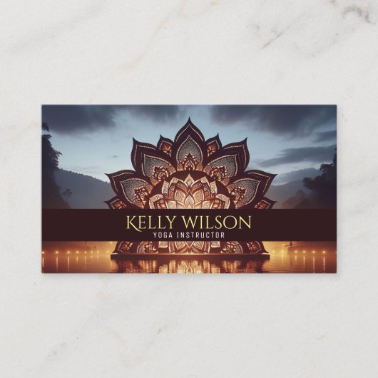 ヨガインストラクターロータスフローラ曼荼羅 名刺 (正面)