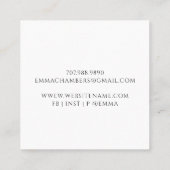 ヨガインストラクターロータスポーズ金ゴールドマンダラ スクエア名刺 (裏面)