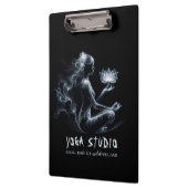 ヨガインストラクターロータスメディテーションポーズミ白熱［赤熱］光を放つスト クリップボード (左)