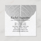 ヨガインストラクターロータスメディテーションポーズミ白熱［赤熱］光を放つスト スクエア名刺 (裏面)