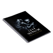 ヨガインストラクターロータスメディテーションポーズミ白熱［赤熱］光を放つスト ノートブック (右側)