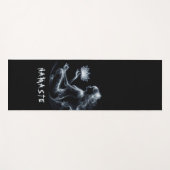 ヨガインストラクターロータスメディテーションポーズミ白熱［赤熱］光を放つスト ヨガマット (正面(横))