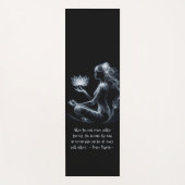 ヨガインストラクターロータスメディテーションポーズミ白熱［赤熱］光を放つスト ヨガマット (正面)