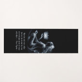 ヨガインストラクターロータスメディテーションポーズミ白熱［赤熱］光を放つスト ヨガマット (正面(横))