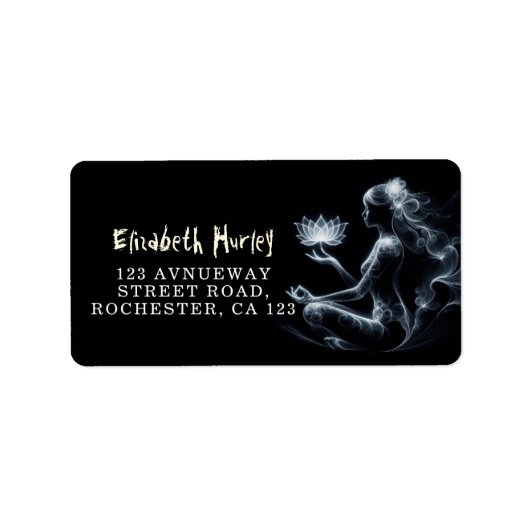 ヨガインストラクターロータスメディテーションポーズミ白熱［赤熱］光を放つスト ラベル (正面)