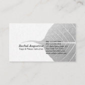 ヨガインストラクターロータスメディテーションポーズミ白熱［赤熱］光を放つスト 名刺 (裏面)