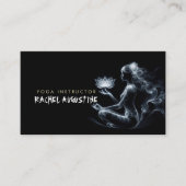 ヨガインストラクターロータスメディテーションポーズミ白熱［赤熱］光を放つスト 名刺 (正面)