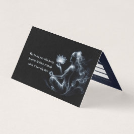 ヨガインストラクターロータスメディテーションポーズミ白熱［赤熱］光を放つスト 名刺