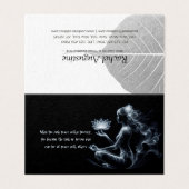 ヨガインストラクターロータスメディテーションポーズミ白熱［赤熱］光を放つスト 名刺 (外部フラット)